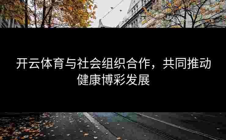 开云体育与社会组织合作，共同推动健康博彩发展