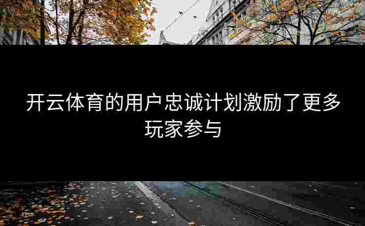 开云体育的用户忠诚计划激励了更多玩家参与