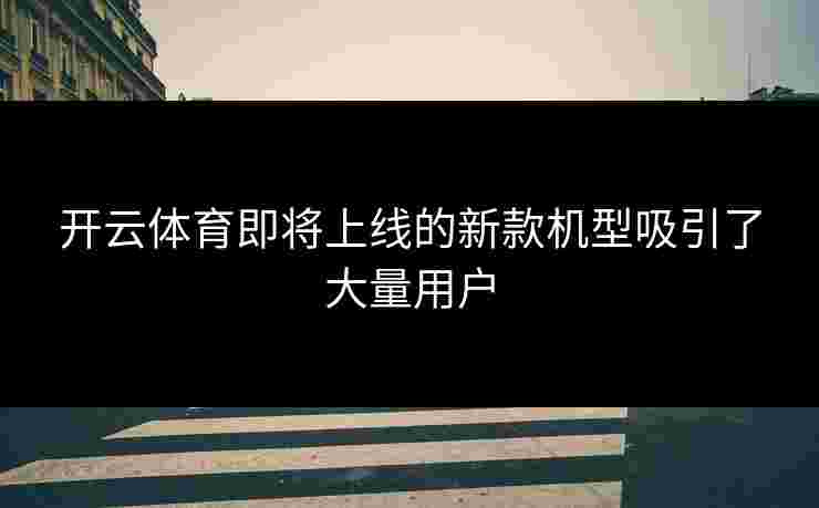 开云体育即将上线的新款机型吸引了大量用户