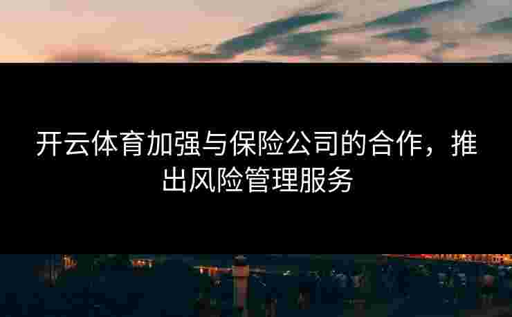 开云体育加强与保险公司的合作，推出风险管理服务