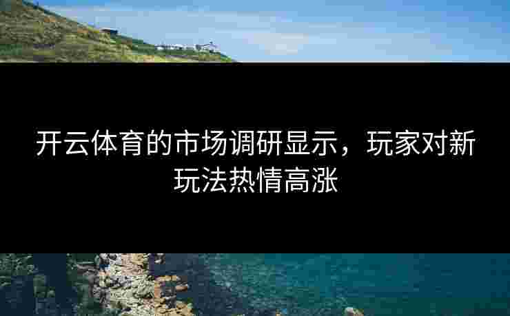 开云体育的市场调研显示，玩家对新玩法热情高涨